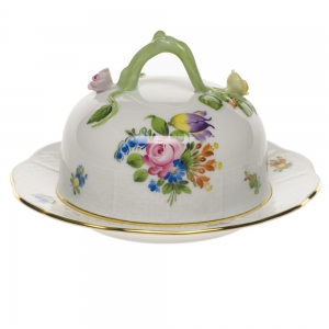 Herend Printemps Covered Butter Dish