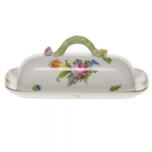 Herend Printemps Butter Dish / Branch Handle