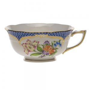 Herend Printemps Blue Border Tea Cup - Motif 05