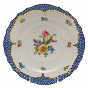 Herend Printemps Blue Border Salad Plate - Motif 03