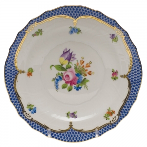 Herend Printemps Blue Border Salad Plate - Motif 04