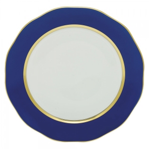 Herend Silk Ribbon Service Plate - Cobalt Blue