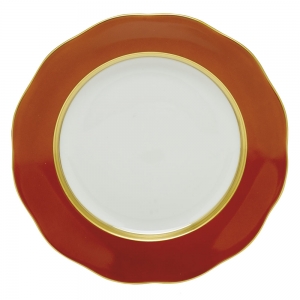 Herend Silk Ribbon Service Plate - Pumpkin