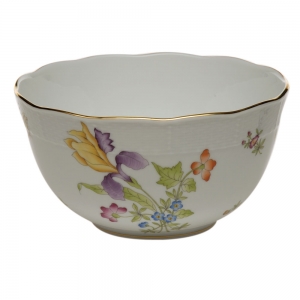 Herend Antique Iris Round Bowl 7.5"D