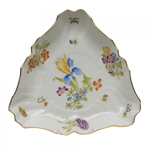 Herend Antique Iris Triangle Dish