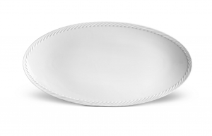 L'Objet Corde White Oval Platter Small