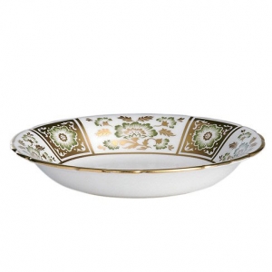 Royal Crown Derby Derby Panel Green Oatmeal / Cereal Bowl