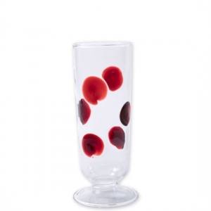 Vietri Drop Champagne Glass - Red