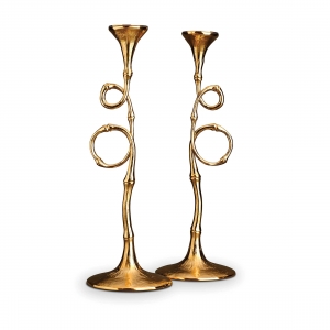 L'Objet Evoca Candlesticks - Gold (Set of 2)