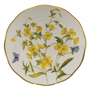 Herend American Wildflower Evening Primrose Dinner Plate - 10.5"