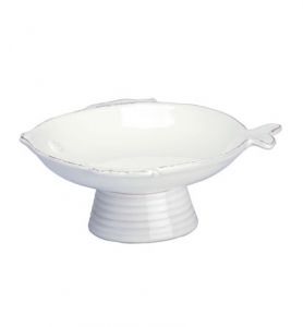 Lastra White Fish Small Footed Compote Bowl