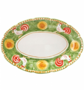 Vietri Campagna Gallina Oval Platter