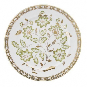 Royal Crown Derby Service Plates Green Panel Accent Service Plate