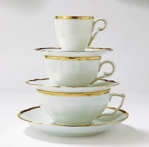 Haviland Parlon  Colette Gold Breakfast Cup and Saucer