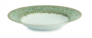 Haviland Parlon  Syracuse Turquoise Rim Soup Plate