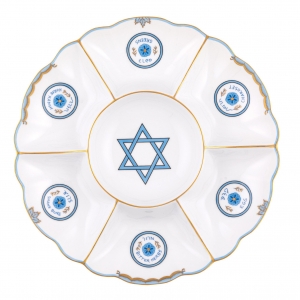 Herend Seder Plate - Blue