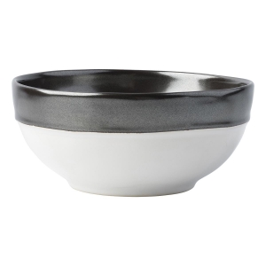 Juliska Emerson White/Pewter Cereal/Ice Cream Bowl