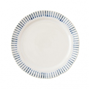 Juliska Sitio Stripe Indigo Dessert/Salad Plate