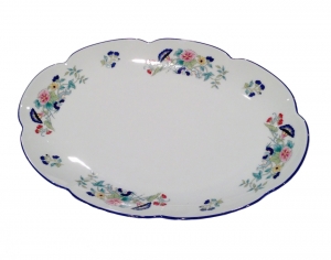 Royal Limoges Paradis Bleu Oval Blue Platter - Medium