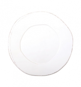 Lastra White European Dinner Plate