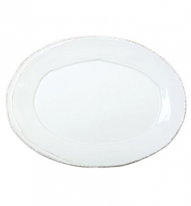 Lastra White Small Oval Platter