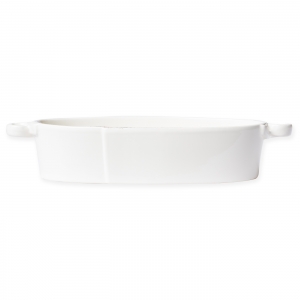 Vietri Lastra Linen Handled Oval Baker