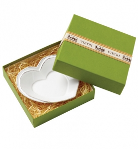 Lastra White Heart Dish With Gift Box