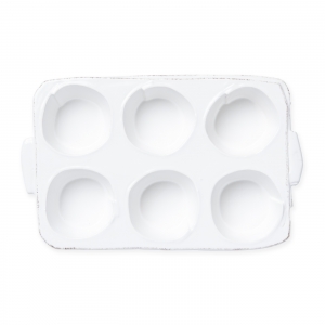 Vietri Lastra White Muffin Tin