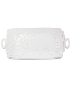 Vietri Lastra Winterland Vietri Lastra Winterland Handled Rectangular Platter