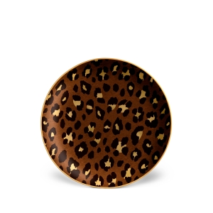 L'Objet Leopard Gold Dessert Plates - Set 4