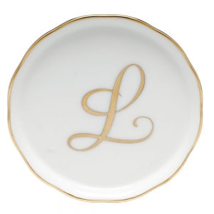 Herend Monogram Coaster - L