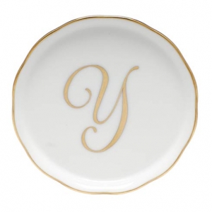 Herend Monogram Coaster - Y