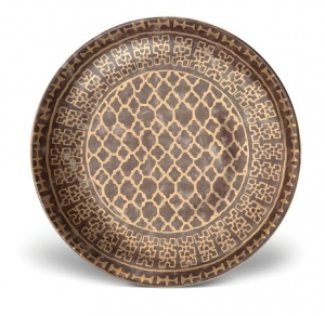 L'Objet Fortuny Round Platter- Ashanti Grey