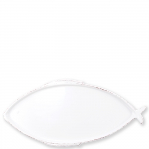 Vietri Melamine Lastra Fish White Large Oval Platter