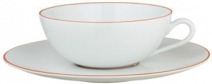 Raynaud Monceau - Orange Tea Cup & Saucer