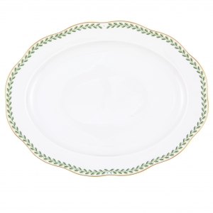 Herend Green Laurel Oval Platter - 15"