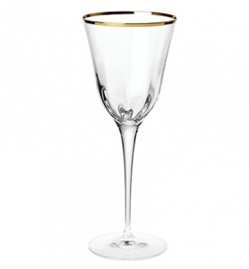 Optical Gold Wine Glass