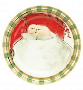 Old St. Nick Dinner Plate - Red