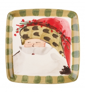 Old St. Nick Square Salad Plate - Animal