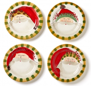 Old Saint Nick Old St. Nick Assorted Round Salad Plates / Assorted Set 4