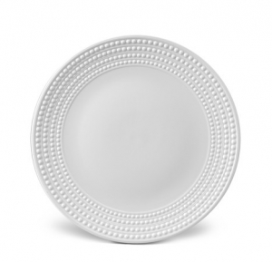 L'Objet Perlee White Round Platter