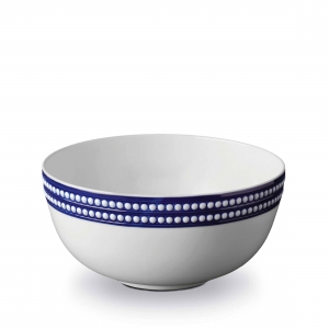 L'Objet Perlee Bleu Serving Bowl