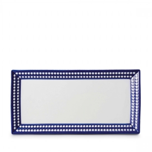 L'Objet Perlee Bleu Rectangular Platter