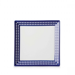 L'Objet Perlee Bleu Square Tray