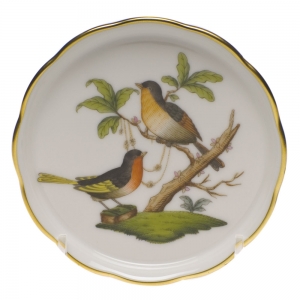 Herend Rothschild Bird Coaster - Motif 08 4"D