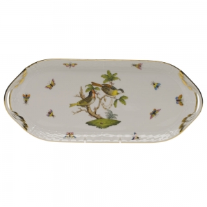 Herend Rothschild Bird Sandwich Tray14.5"L X 6"W