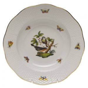 Herend Rothschild Bird Rim Soup Plate - Motif 02 8"D