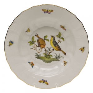 Herend Rothschild Bird Rim Soup - Motif 07 9.5"D