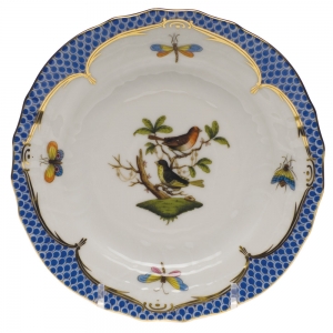 Herend Rothschild Bird Blue Border Bread & Butter Plate - Mo 03 6