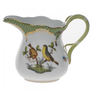 Herend Rothschild Bird Green Border Creamer(6 Oz) 3.5"H